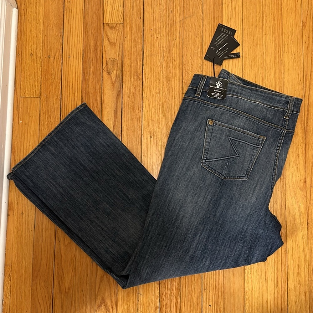 NWT Rock & Republic Bootcut Blue Denim Jeans Size 24W